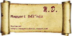 Magyari Döniz névjegykártya